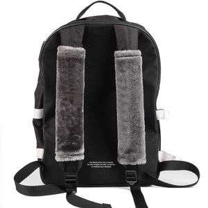 Gray Strap Covers Fluffy